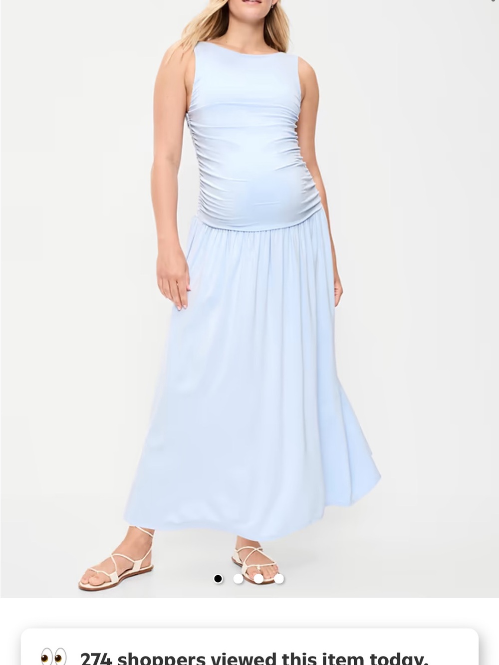 Old Navy Light Blue Maternity Maxi Dress